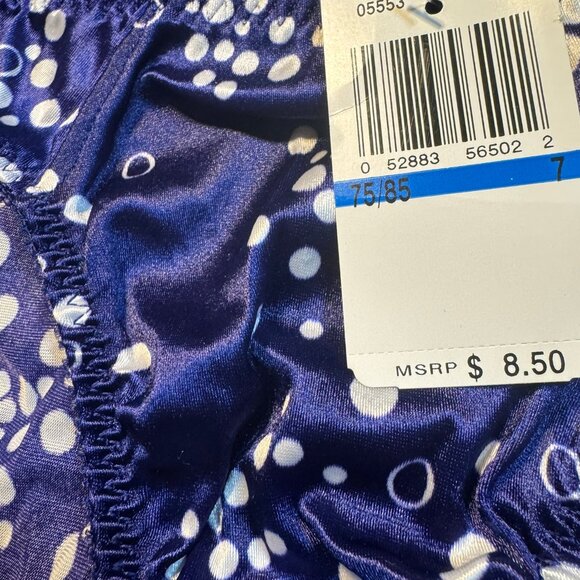 VINTAGE NWT 7 L WARNERS Y2K 90s SECOND SKIN POLKA DOT BIKINI SATIN NYLON PANTIES - Picture 4 of 5